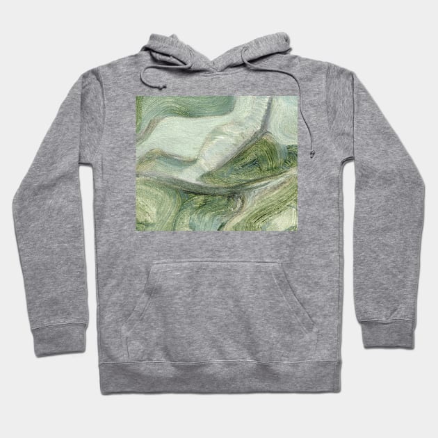 Mint Green Abstract Art Hoodie by Go Abstract Art